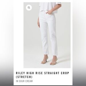 AGOLDE Riley High Rise Straight Crop Jean.